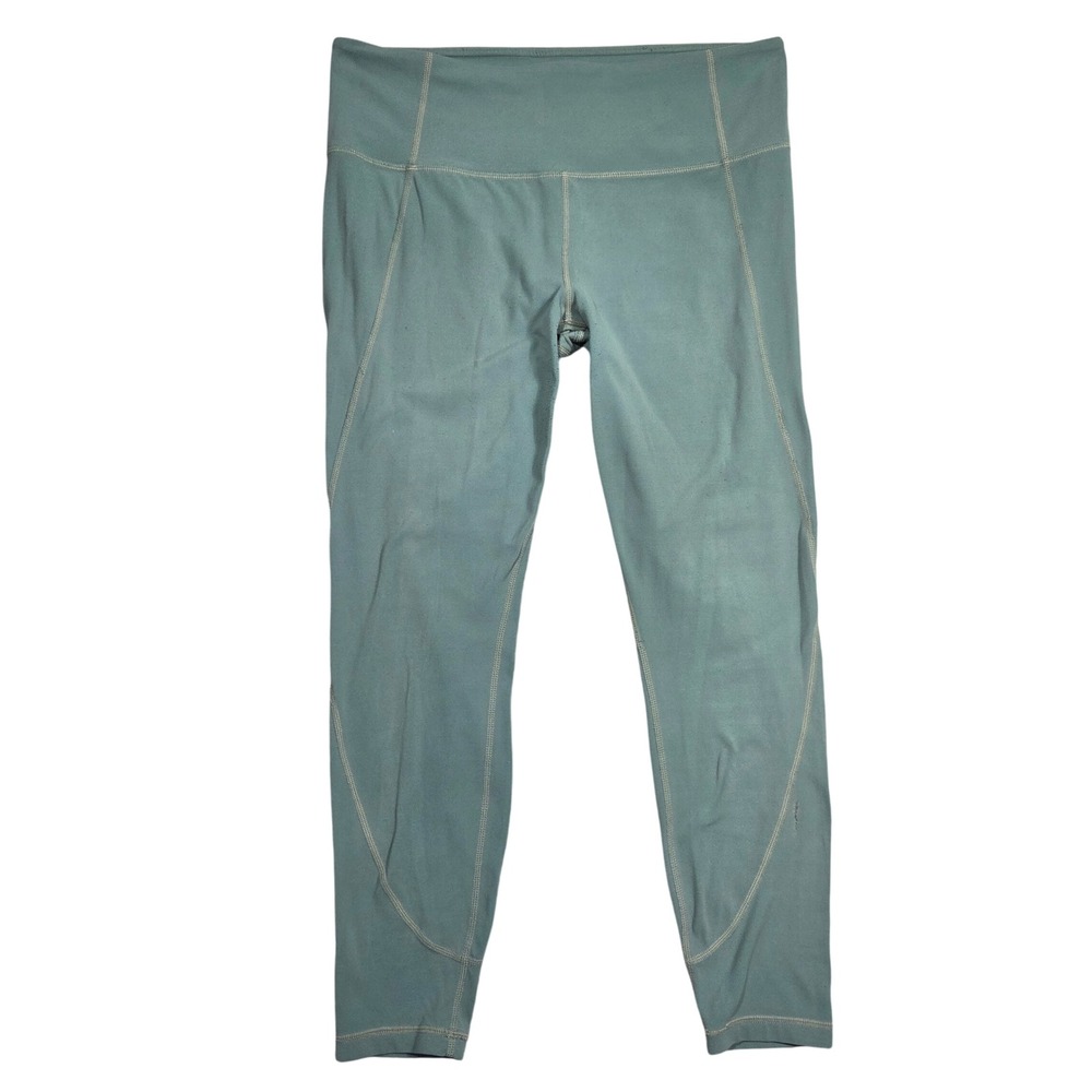 Athleta Lightweight Green‎ Athletic Leggings Womens L Running Workout Athleisure